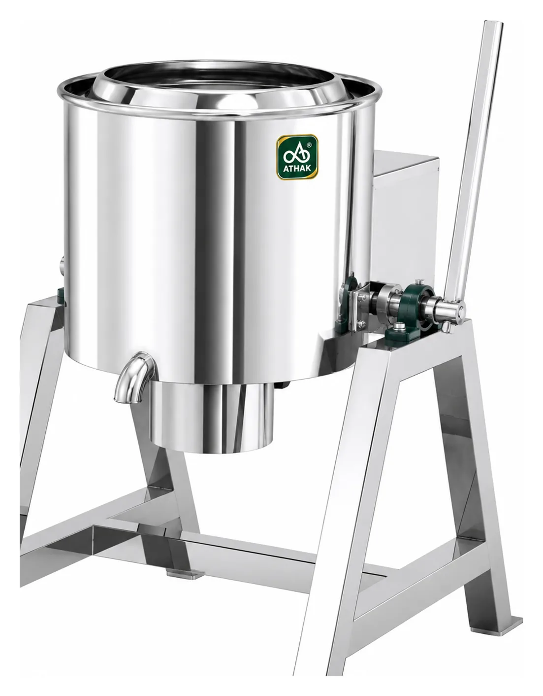 ATHAK Dryer Machine (Tilting) with stainless steel spin bowl on a tilting frame with tubular legs