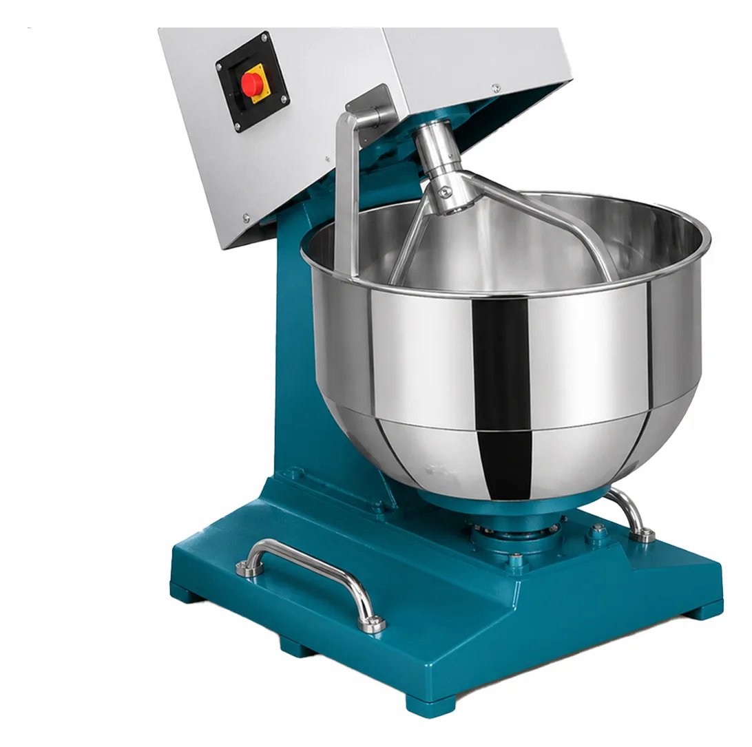ATHAK flour dough kneading machine with stainless steel bowl on a painted mild-steel stand and tilting drive head