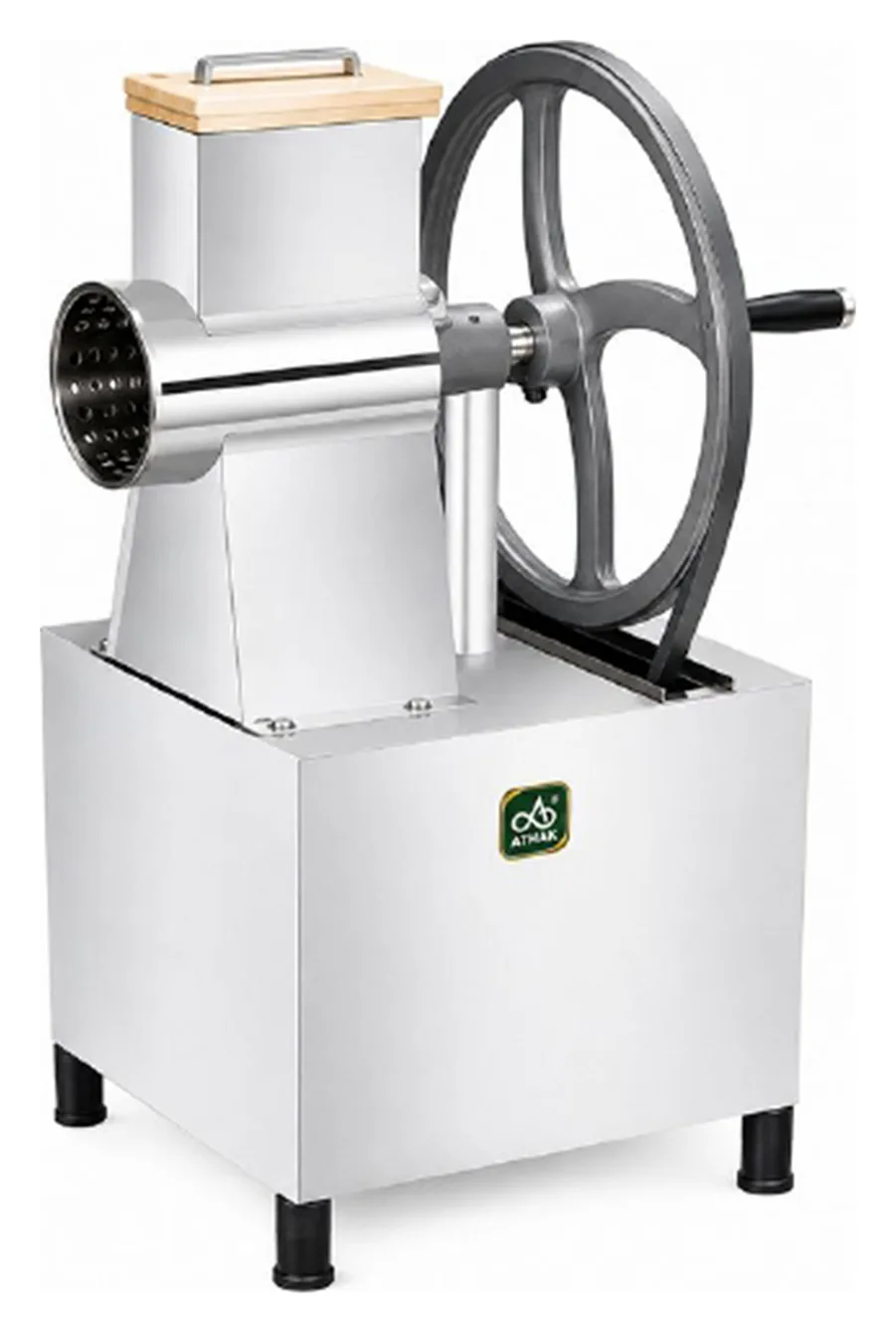 ATHAK Kadukas Bhuka Machine with hand wheel, cylindrical blade drum and wooden feed pusher